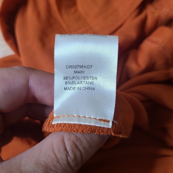 MESHKI XXS Jenny Mesh Ruched Maxi Dress in Burnt Orange - Picture 9 of 9